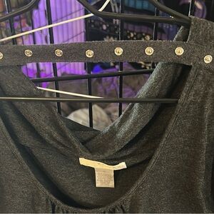 Source Unknown Charcoal Top with Silver Studs